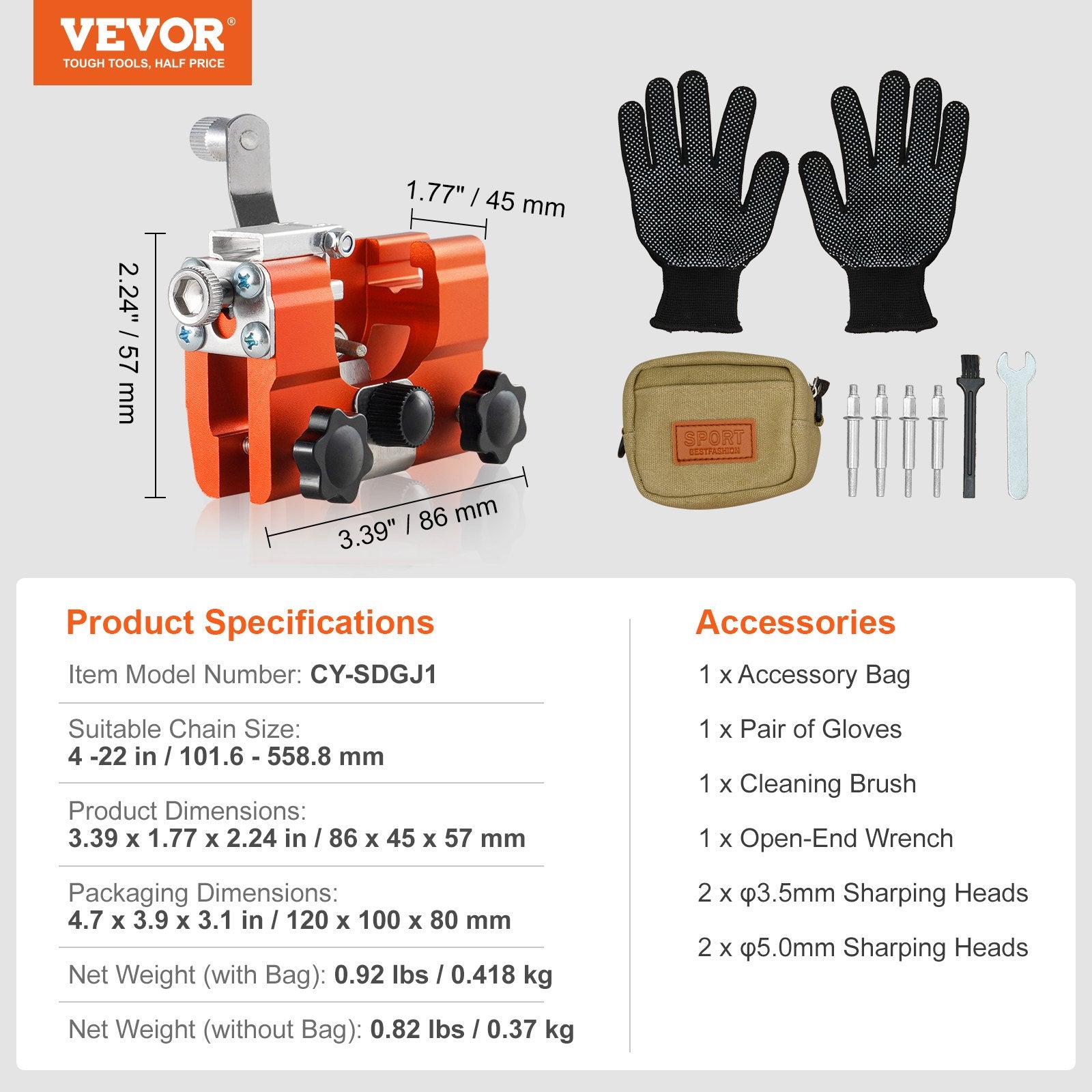 Chainsaw Sharpener Hand Crank Chainsaw Chain Sharpener for 4-22" Chain Saw V952-MLJSDJJSG446IA68LV0