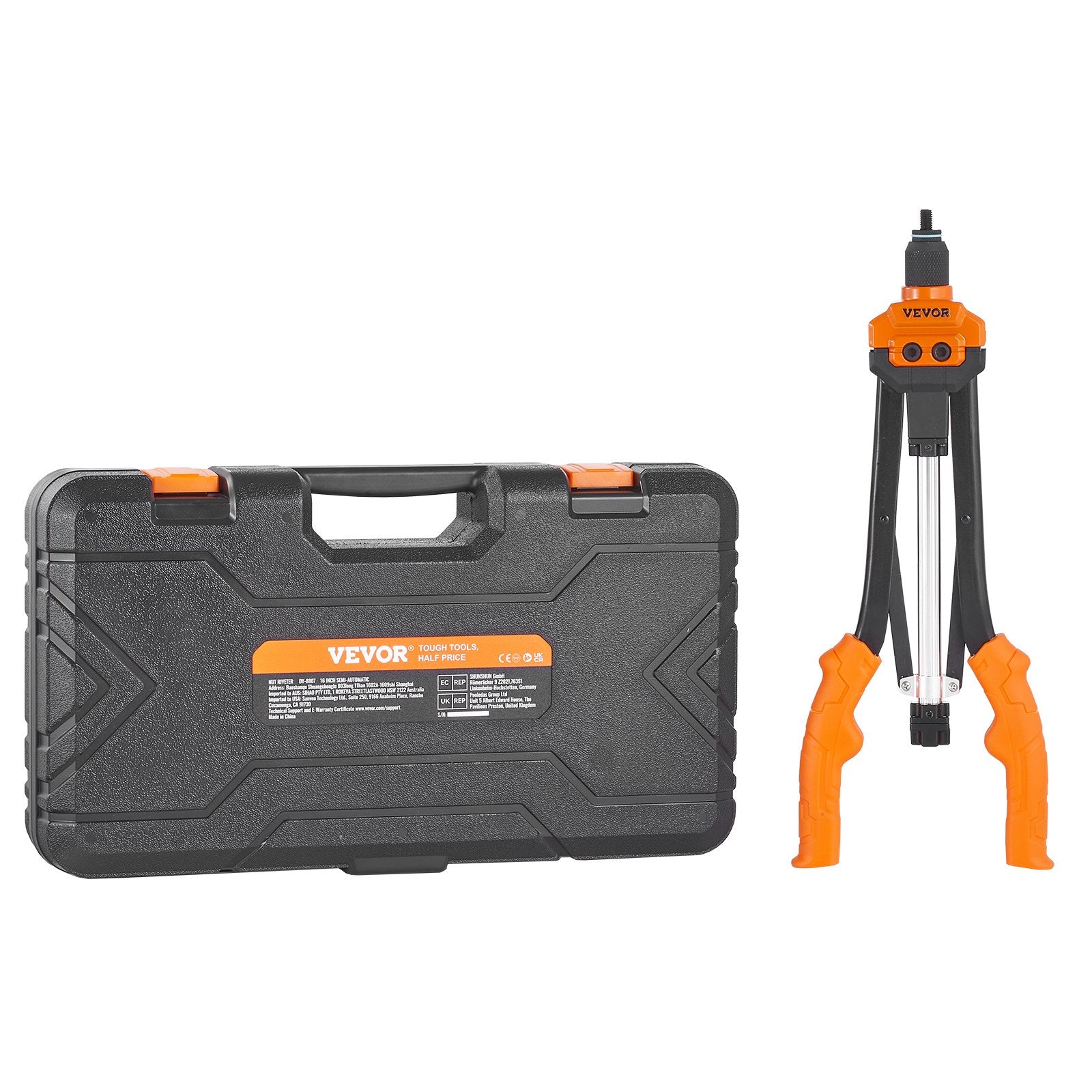 Rivet Nut Tool, 16" Rivnut Tool Kit with 13PCS Metric and SAE Mandrels, 186PCS Rivet Nuts, M3, M4, 10-24, M5, V952-MLMQBZDTDSBSA9LDQV0