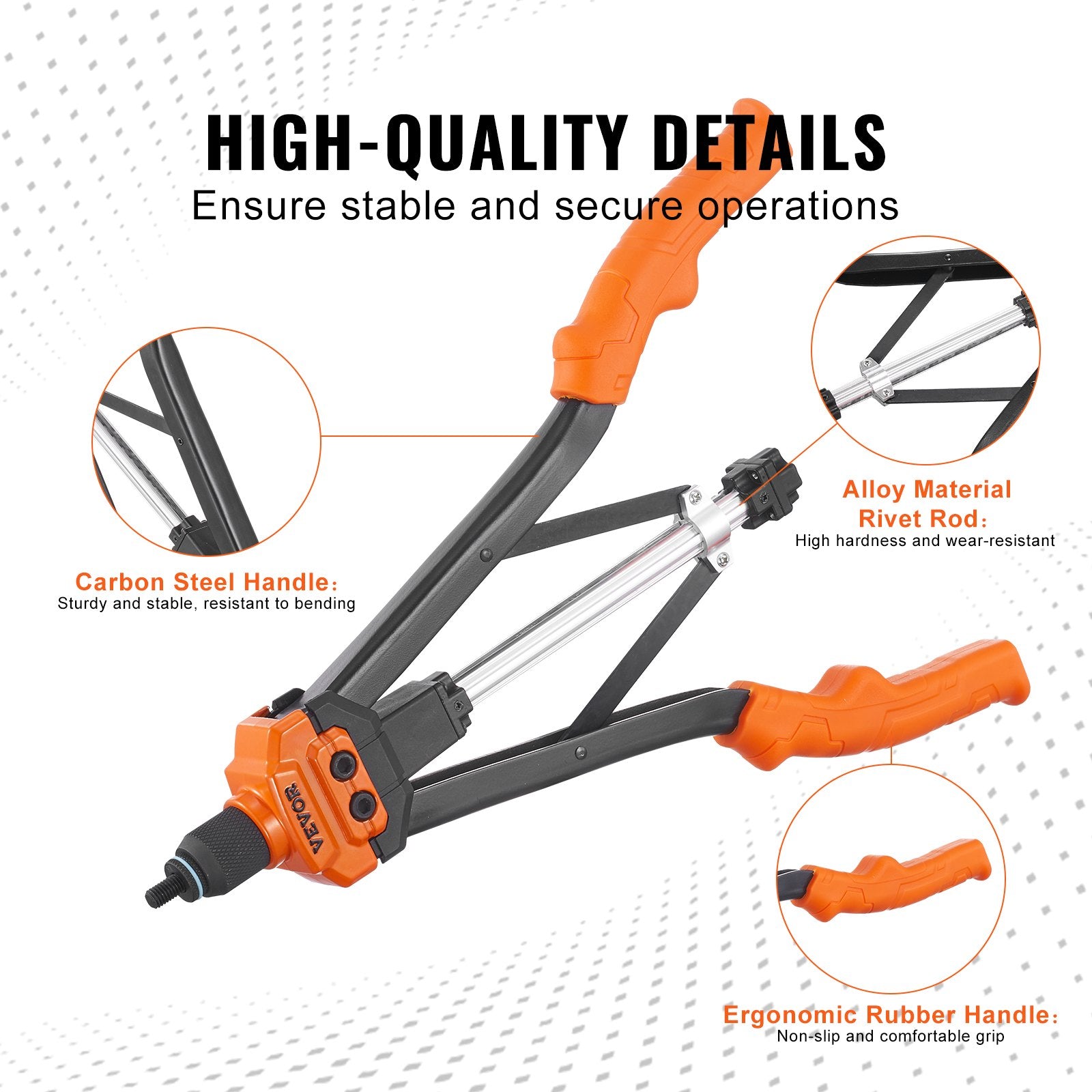 Rivet Nut Tool, 16" Rivnut Tool Kit with 13PCS Metric and SAE Mandrels, 186PCS Rivet Nuts, M3, M4, 10-24, M5, V952-MLMQBZDTDSBSA9LDQV0