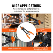 Rivet Nut Tool, 16" Rivnut Tool Kit with 13PCS Metric and SAE Mandrels, 186PCS Rivet Nuts, M3, M4, 10-24, M5, V952-MLMQBZDTDSBSA9LDQV0