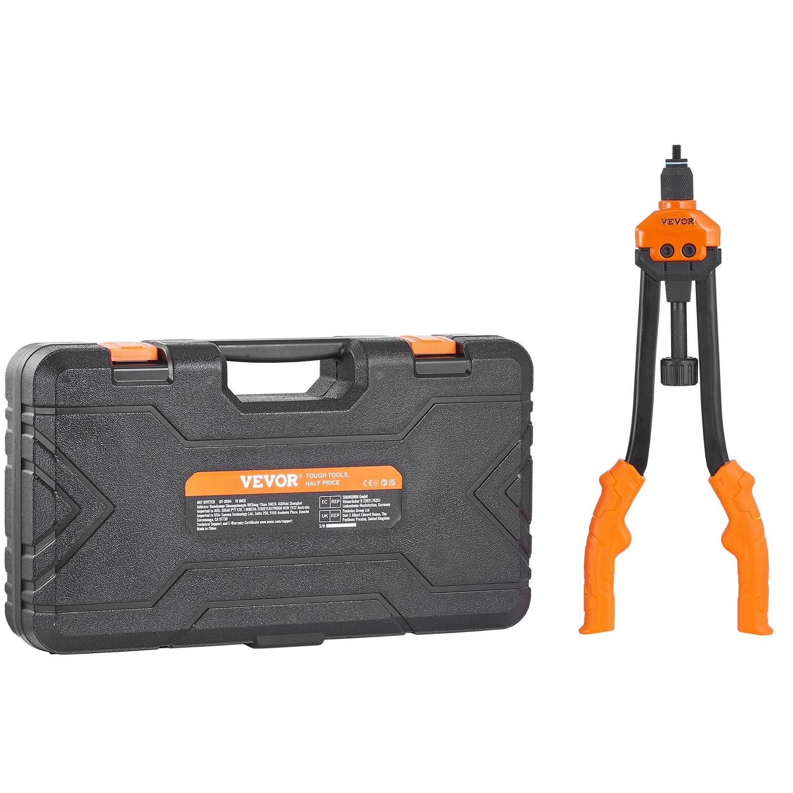 Rivet Nut Tool, 16" Rivnut Tool Kit with 13PCS Metric and SAE Mandrels, 186PCS Rivet Nuts, M3, M4, 10-24, M5, V952-MLMQWSBS16YC3FC0WV0