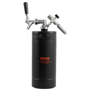 Beer Growler Tap System, 4L Mini Keg, 304 Stainless Steel Pressurized Beer Growler, Keg Growler with Pressure V952-MNPJTHSY128OZBCJQV0