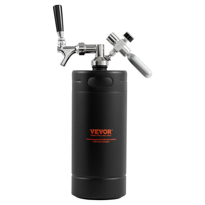 Beer Growler Tap System, 4L Mini Keg, 304 Stainless Steel Pressurized Beer Growler, Keg Growler with Pressure V952-MNPJTHSY128OZBCJQV0