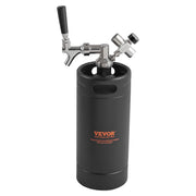 Beer Growler Tap System, 4L Mini Keg, 304 Stainless Steel Pressurized Beer Growler, Keg Growler with Pressure V952-MNPJTHSY128OZBCJQV0