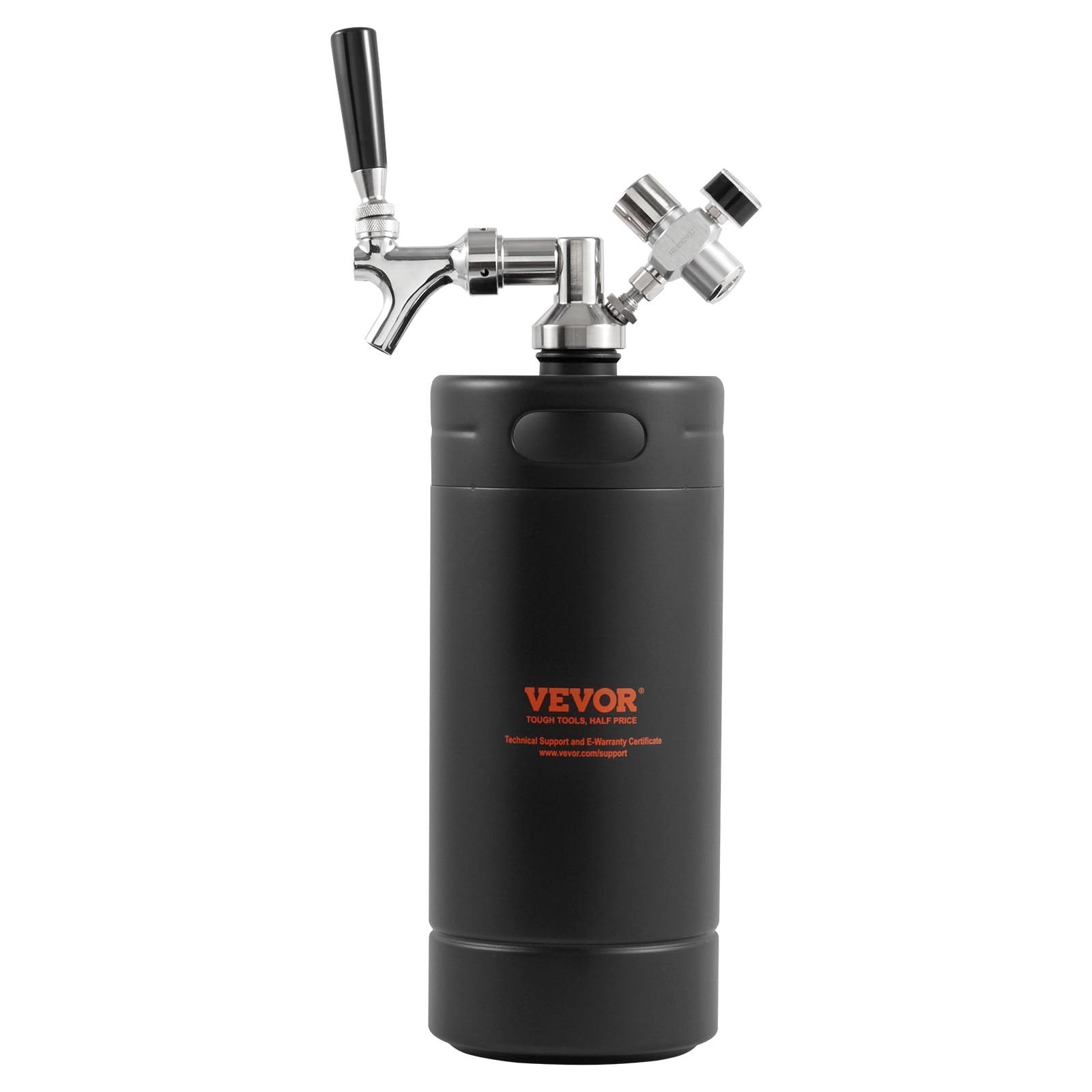 Beer Growler Tap System, 4L Mini Keg, 304 Stainless Steel Pressurized Beer Growler, Keg Growler with Pressure V952-MNPJTHSY128OZBCJQV0