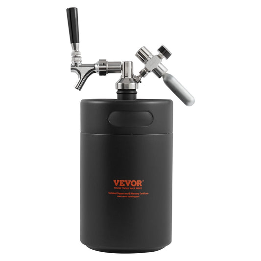 Beer Growler Tap System, 5L Mini Keg, 304 Stainless Steel Pressurized Beer Growler, Keg Growler with Pressure V952-MNPJTHSY170OZOM8VV0