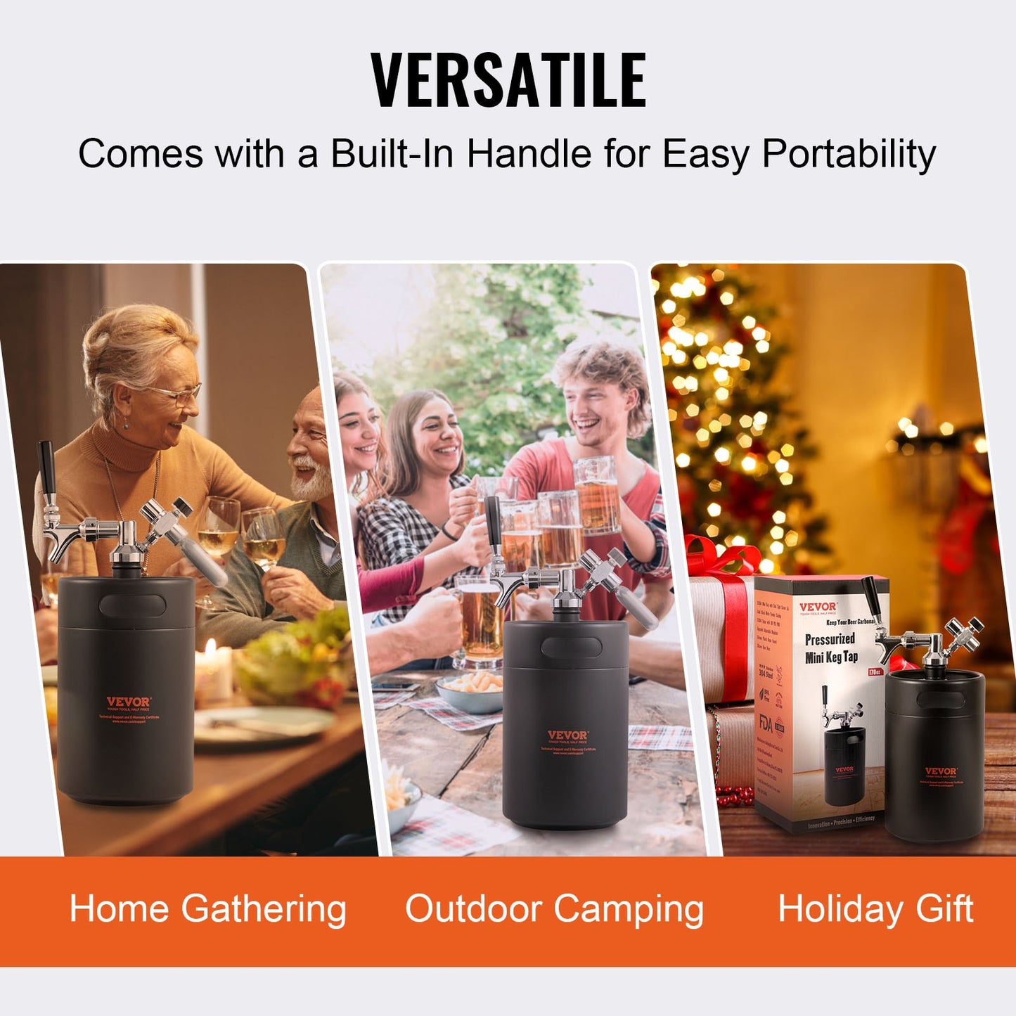 Beer Growler Tap System, 5L Mini Keg, 304 Stainless Steel Pressurized Beer Growler, Keg Growler with Pressure V952-MNPJTHSY170OZOM8VV0