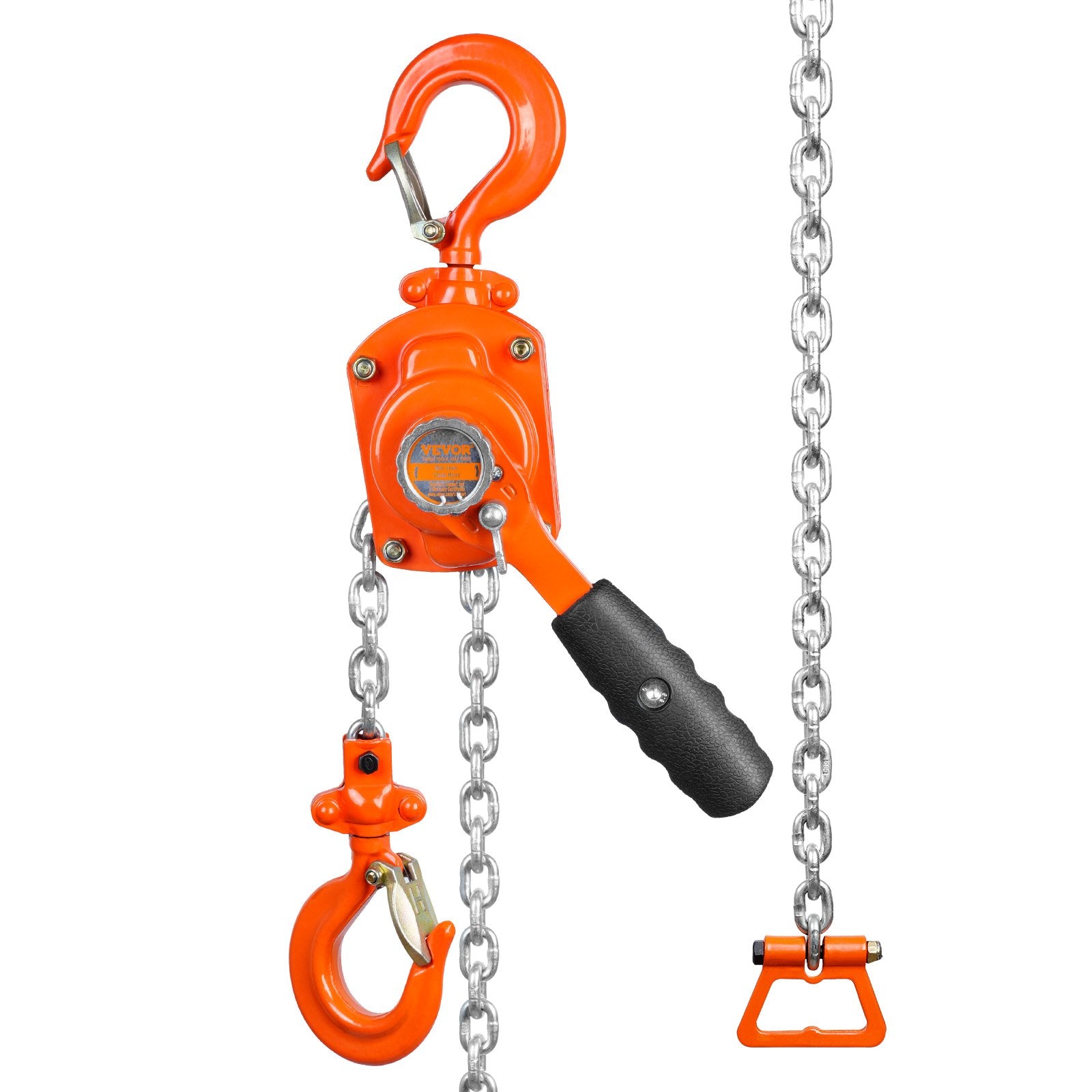Manual Lever Chain Hoist, 1/2 Ton 1100 lbs Capacity 10 FT Come Along, G80 Galvanized Carbon Steel with Weston V952-MNSBHL12T10FTJ83GV0