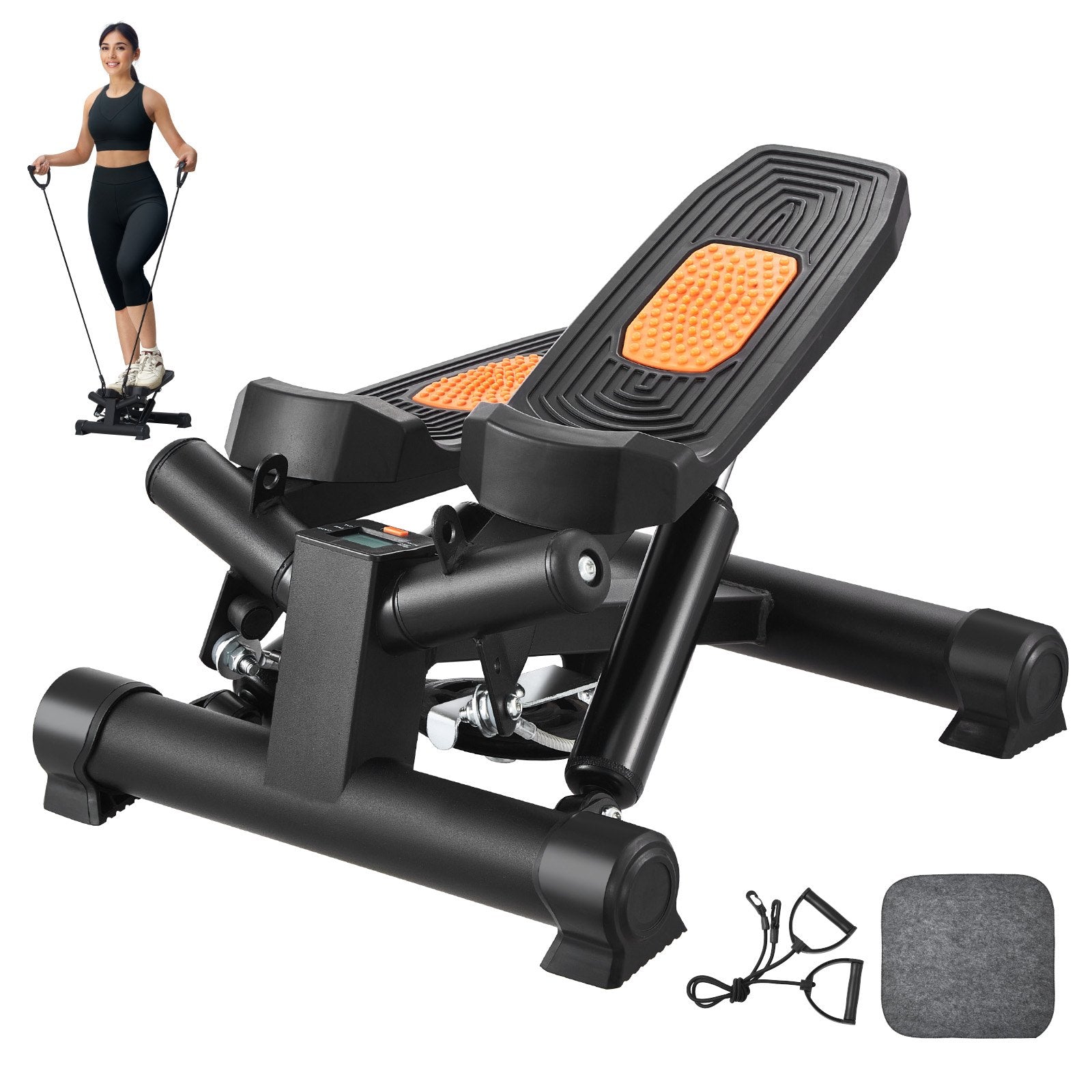 Stair Stepper for Exercise at Home Mini Twist Stepper Resistance Band V952-MNTBJWSBBSNZ7GEQMV9