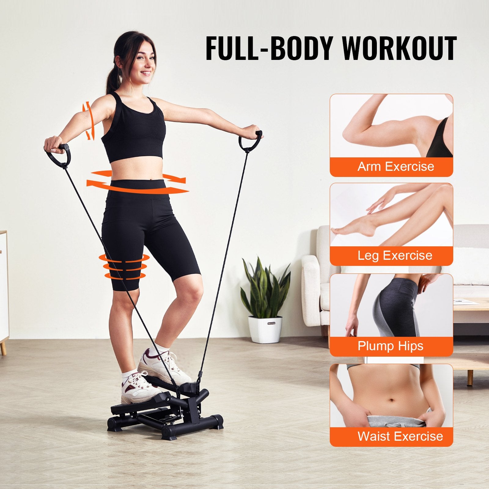 Stair Stepper for Exercise at Home Mini Twist Stepper Resistance Band V952-MNTBJWSBBSNZ7GEQMV9
