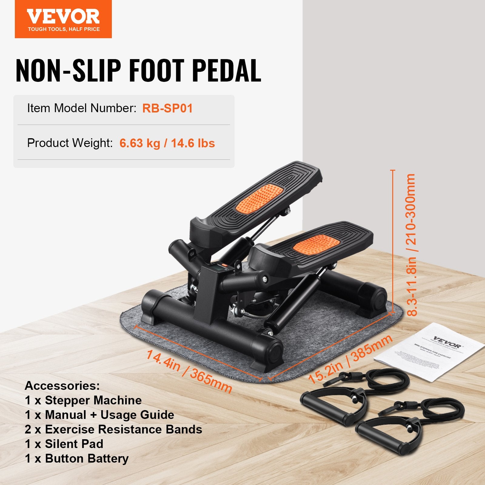 Stair Stepper for Exercise at Home Mini Twist Stepper Resistance Band V952-MNTBJWSBBSNZ7GEQMV9