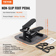 Stair Stepper, Mini Stepper for Exercise at Home, Hydraulic Fitness Stepper with Resistance Bands, Full Body V952-MNTBJWSBBSSX4567IV9