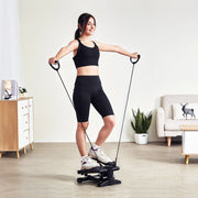 Stair Stepper, Mini Stepper for Exercise at Home, Hydraulic Fitness Stepper with Resistance Bands, Full Body V952-MNTBJWSBBSSX4567IV9