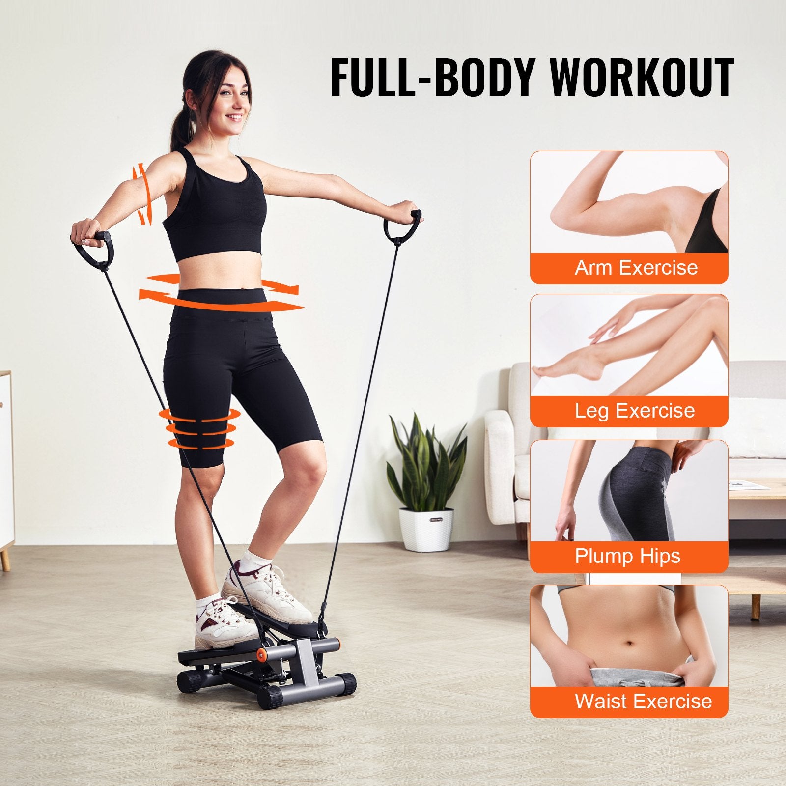 Stair Stepper for Exercise at Home Mini Stepper with Resistance Band V952-MNTBJWSBBSSXXRAYZV9