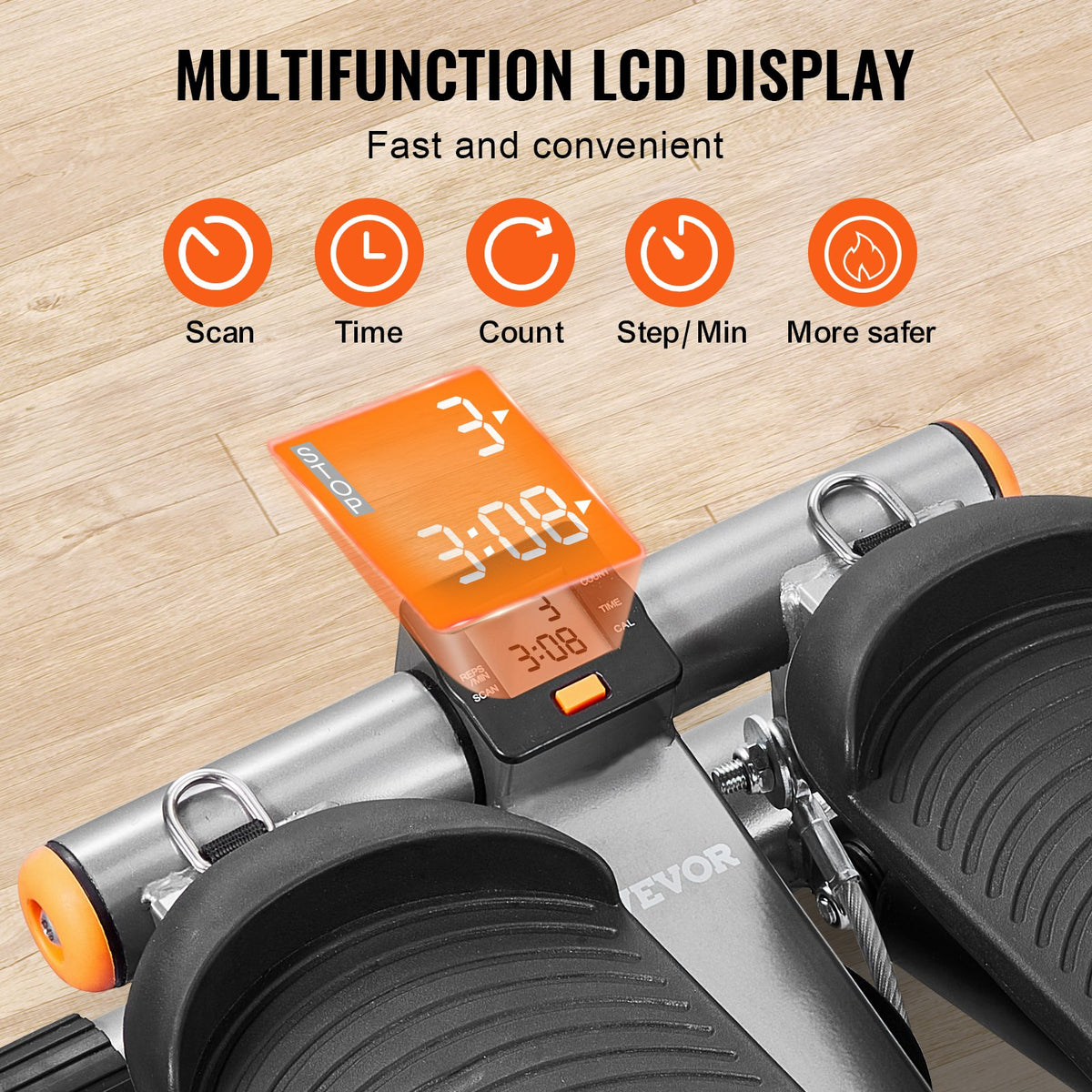 Stair Stepper for Exercise at Home Mini Stepper with Resistance Band V952-MNTBJWSBBSSXXRAYZV9