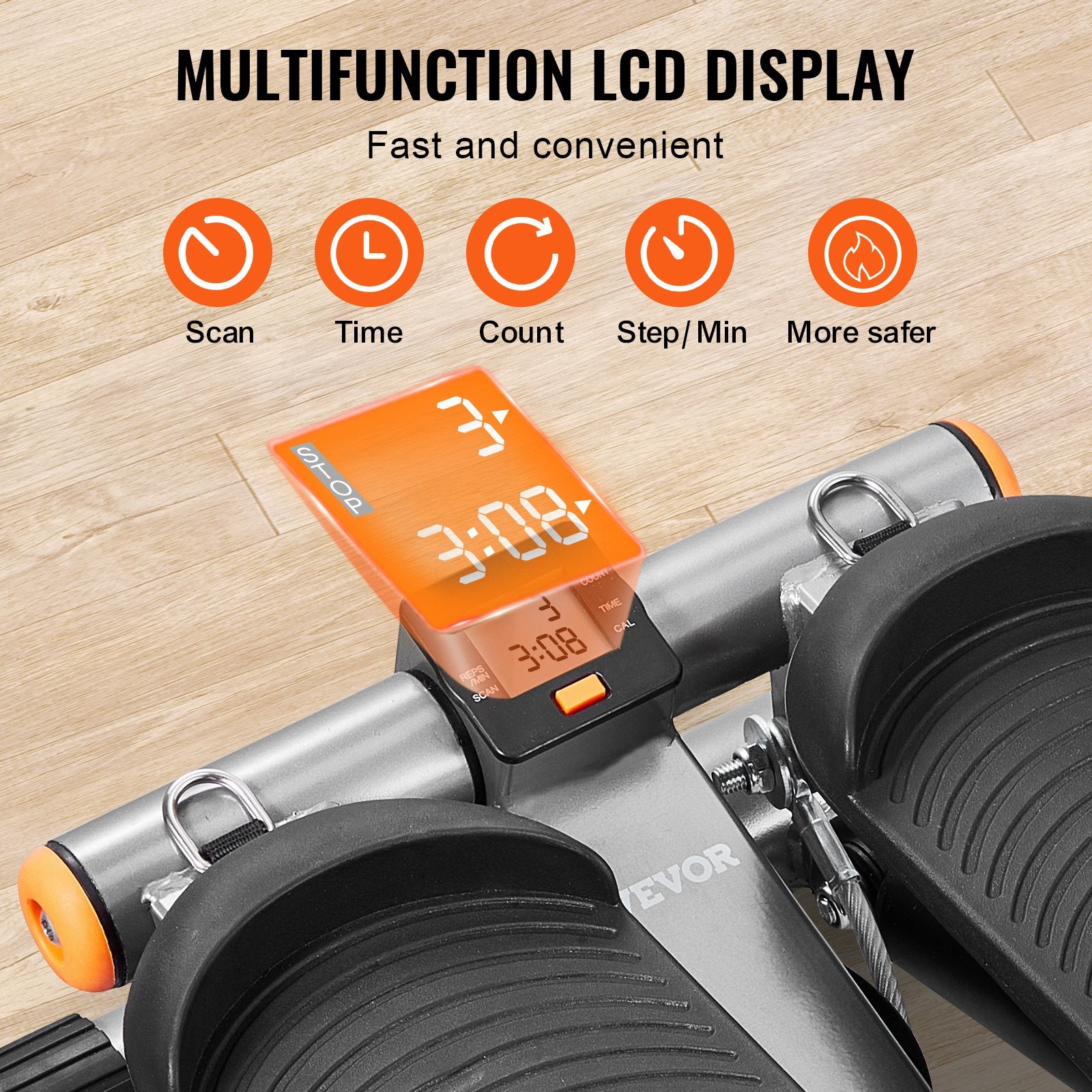 Stair Stepper for Exercise at Home Mini Stepper with Resistance Band V952-MNTBJWSBBSSXXRAYZV9