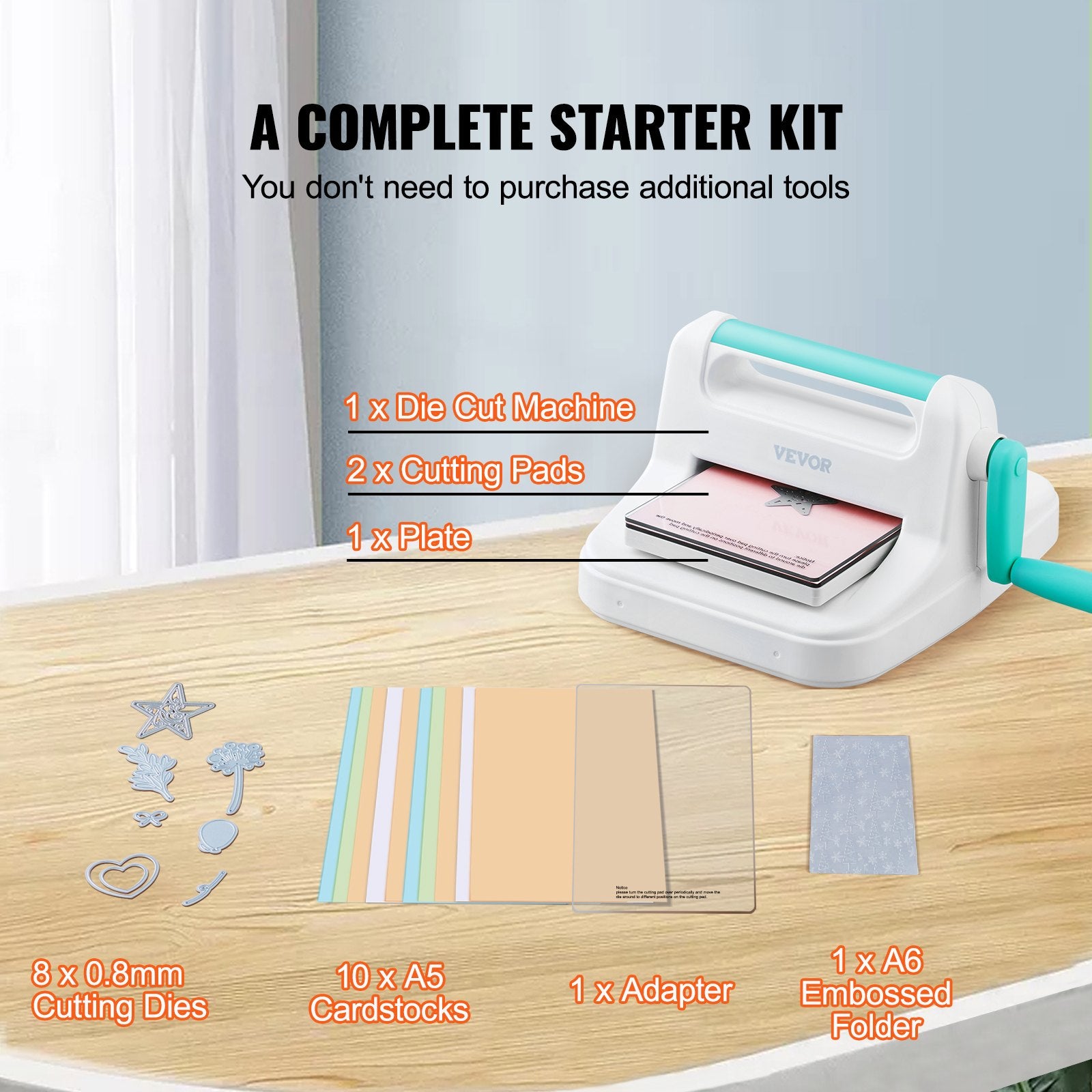 Manual Die Cutting Embossing Machine 6" Opening For Art Craft Scrapbooking V952-MQJSD6FTS94NQZ89KV0
