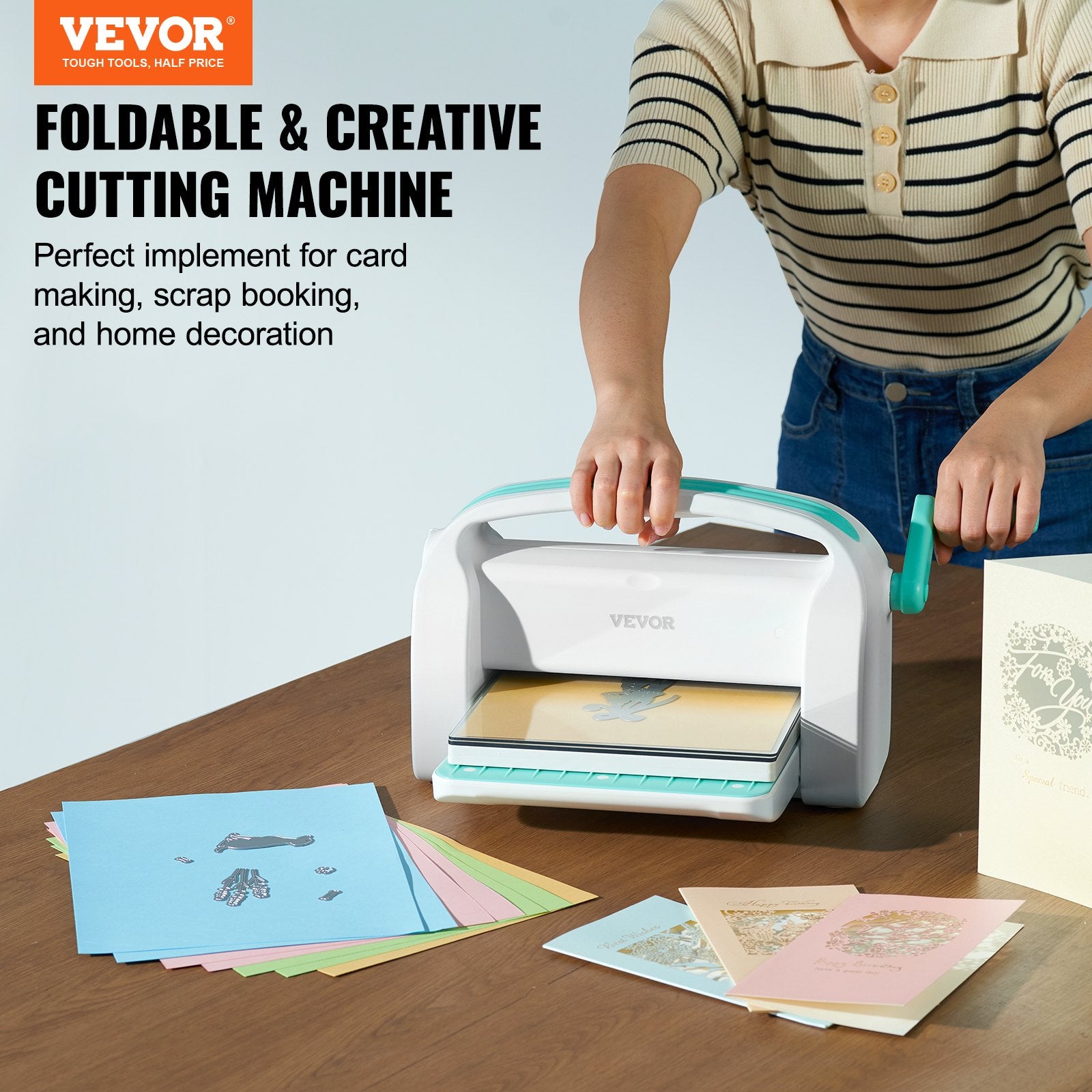 Manual Die Cutting Embossing Machine 9" Opening For Art Craft Scrapbooking V952-MQJSD960VRXLW605AV0