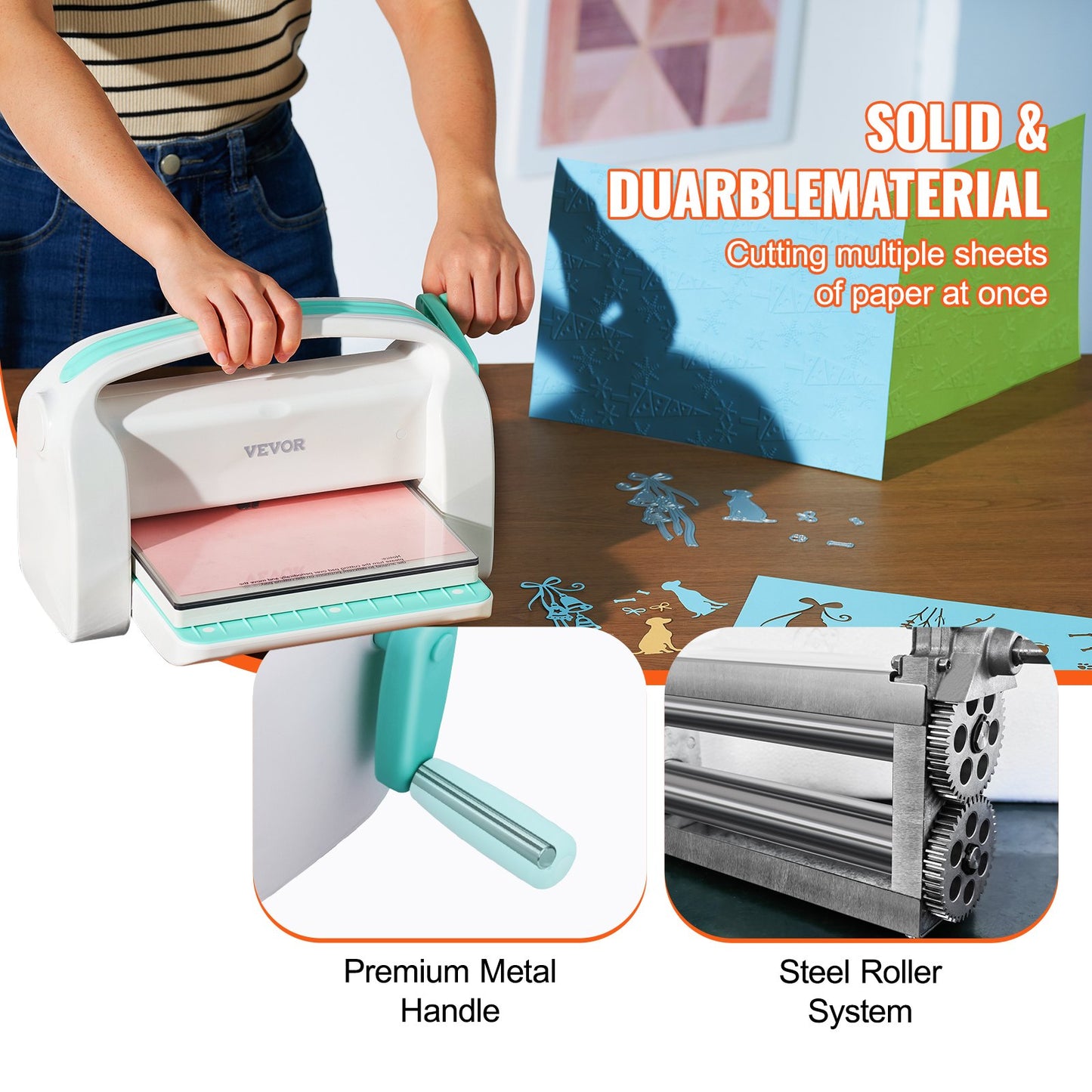 Manual Die Cutting Embossing Machine 9" Opening For Art Craft Scrapbooking V952-MQJSD960VRXLW605AV0