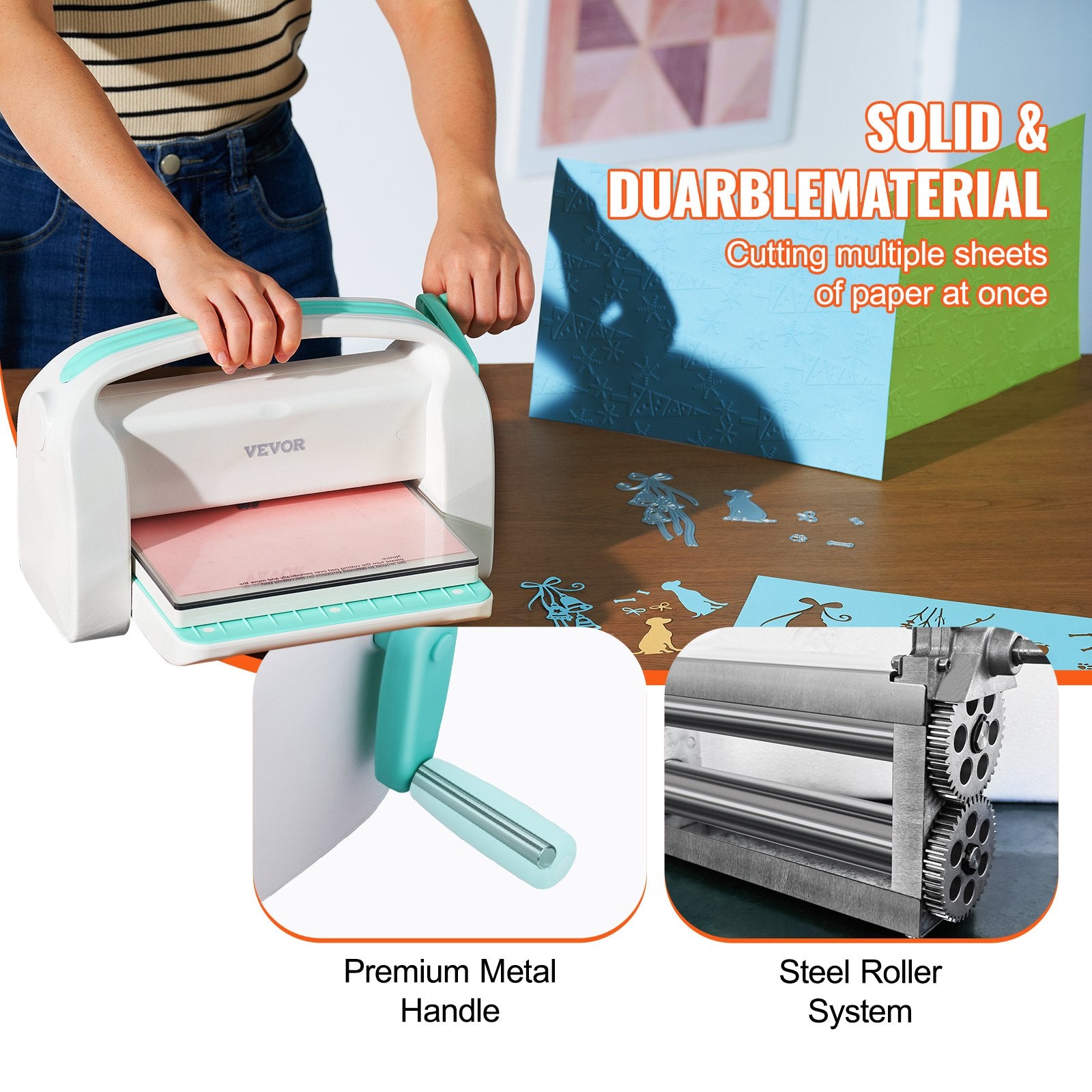 Manual Die Cutting Embossing Machine 9" Opening For Art Craft Scrapbooking V952-MQJSD960VRXLW605AV0