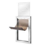 Pet Door, 21 x 30.3 cm Aluminum Frame with Lock and Flap System, Weatherproof Doggy Door, Easy to Install in V952-MSCWMSMLHJ1PTQA4NV0