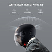 3/4-Face Motorcycle Helmet Motocross Helmet with Bluetooth Communication V952-MTC34KOZBLMHWFVY2V0