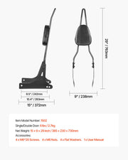 Motorcycle Backrest Sissy Bar, Compatible With Harley-Davidson Dyna Street Glide Road Glide Road King, 730mm V952-MTCCKKBJDKBJF2LB4V0