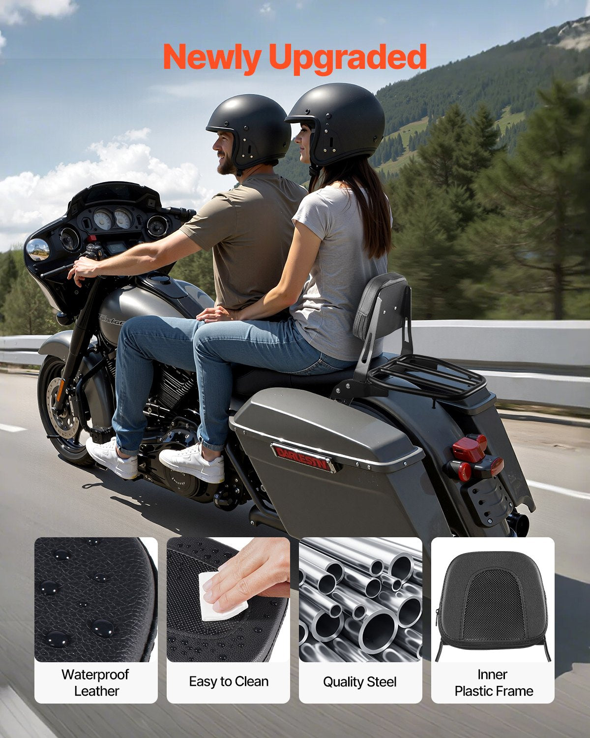 Motorcycle Backrest Sissy Bar with Luggage Rack for Honda Rebel 2017-2022 V952-MTCCKKBJKBJXCCZ95V0