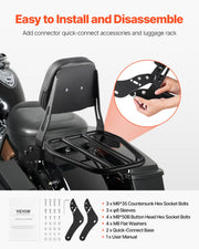 Motorcycle Backrest Sissy Bar with Luggage Rack for Honda Rebel 2017-2022 V952-MTCCKKBJKBJXCCZ95V0