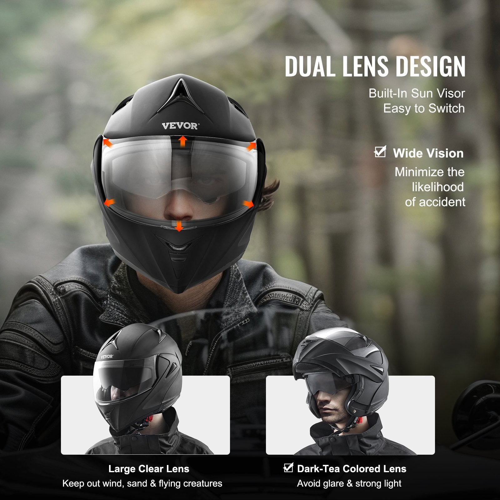 Unmasked Motorcycle Helmet Motocross Helmet with Bluetooth Communication V952-MTCJMKOZBSMHO4CK7V0