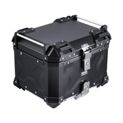 Motorcycle Top Case, Universal Aluminum Alloy Motorbike Tail Box with Leather Lining, 45L Waterproof V952-MTCJSDXHS45LZ7FXBV0