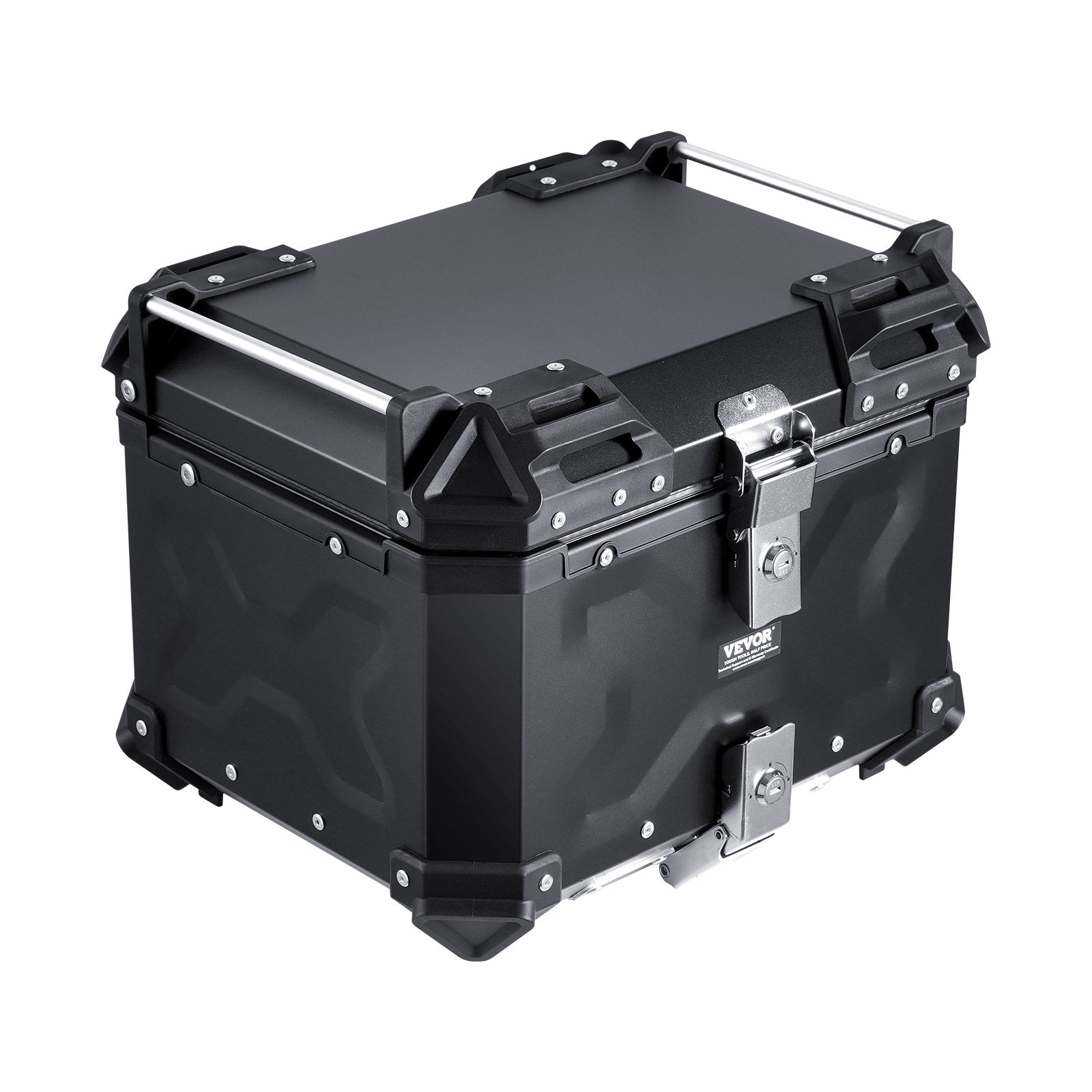 Motorcycle Top Case, Universal Aluminum Alloy Motorbike Tail Box with Leather Lining, 45L Waterproof V952-MTCJSDXHS45LZ7FXBV0