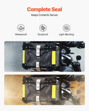 Motorcycle Top Case, Universal Aluminum Alloy Motorbike Tail Box with Leather Lining, 45L Waterproof V952-MTCJSDXHS45LZ7FXBV0