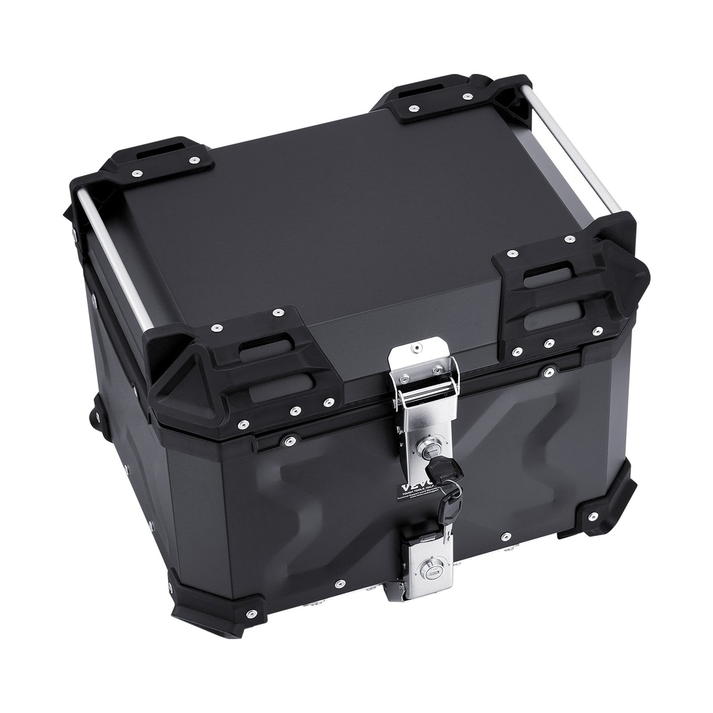 Motorcycle Top Case, Universal Aluminum Alloy Motorbike Tail Box with Leather Lining, 45L Waterproof V952-MTCJSDXHS45LZ7FXBV0