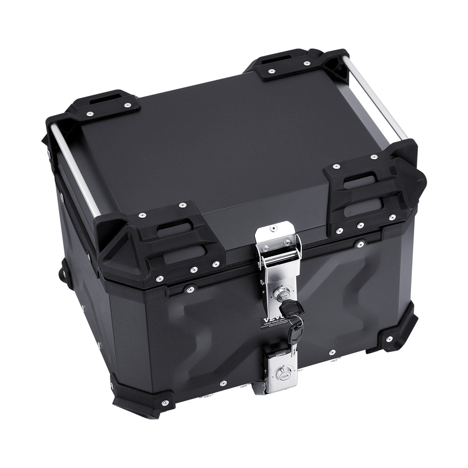 Motorcycle Top Case, Universal Aluminum Alloy Motorbike Tail Box with Leather Lining, 45L Waterproof V952-MTCJSDXHS45LZ7FXBV0