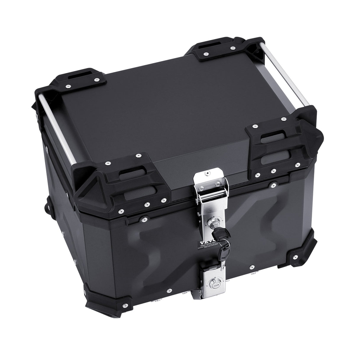 Motorcycle Top Case, Universal Aluminum Alloy Motorbike Tail Box with Leather Lining, 45L Waterproof V952-MTCJSDXHS45LZ7FXBV0
