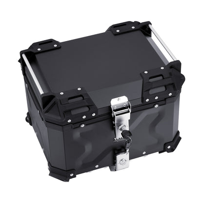 Motorcycle Top Case, Universal Aluminum Alloy Motorbike Tail Box with Leather Lining, 45L Waterproof V952-MTCJSDXHS45LZ7FXBV0