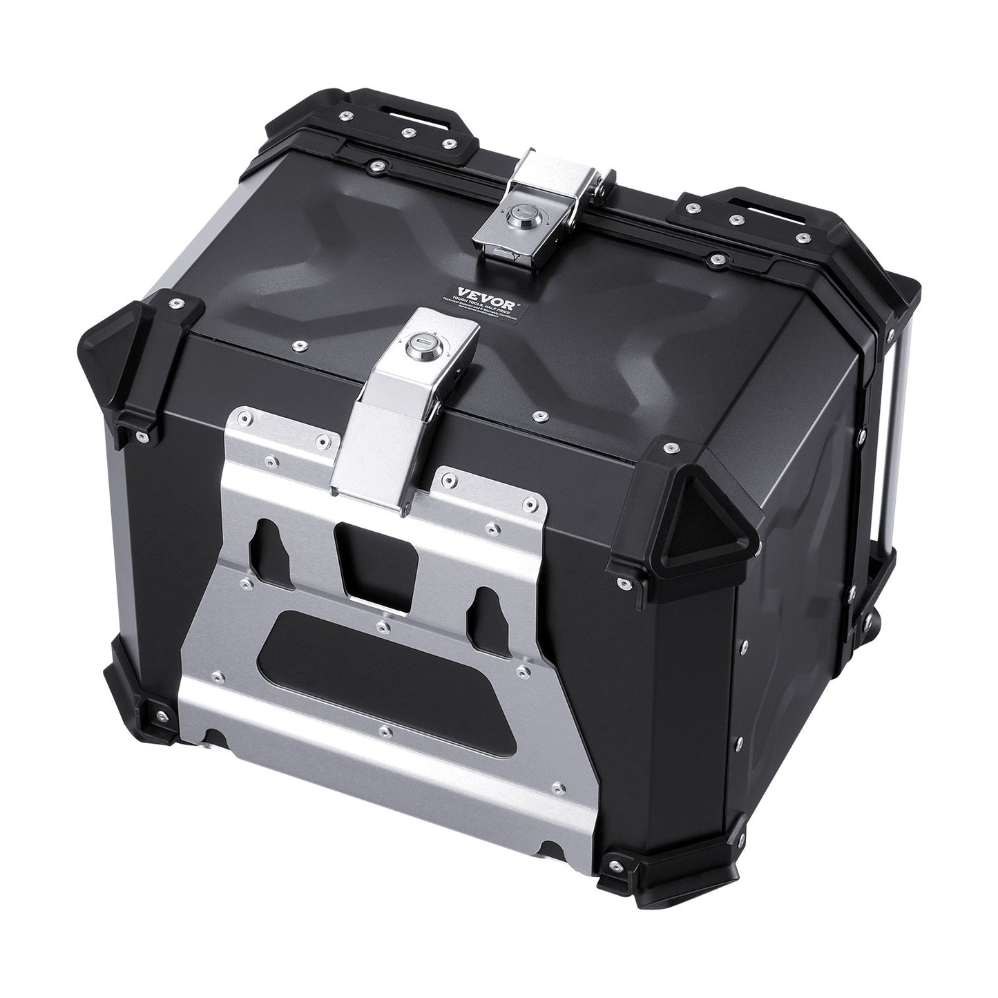 Motorcycle Top Case, Universal Aluminum Alloy Motorbike Tail Box with Leather Lining, 45L Waterproof V952-MTCJSDXHS45LZ7FXBV0
