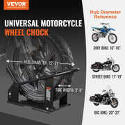 Motorcycle Wheel Chock, 816.5 kg Capacity Wheel Cradle Holder, Heavy-duty Steel Motorcycle Front Wheel Stand V952-MTCLDKCSKDHS3J9BTV0