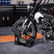 Motorcycle Wheel Chock, 816.5 kg Capacity Wheel Cradle Holder, Heavy-duty Steel Motorcycle Front Wheel Stand V952-MTCLDKCSKDHS3J9BTV0