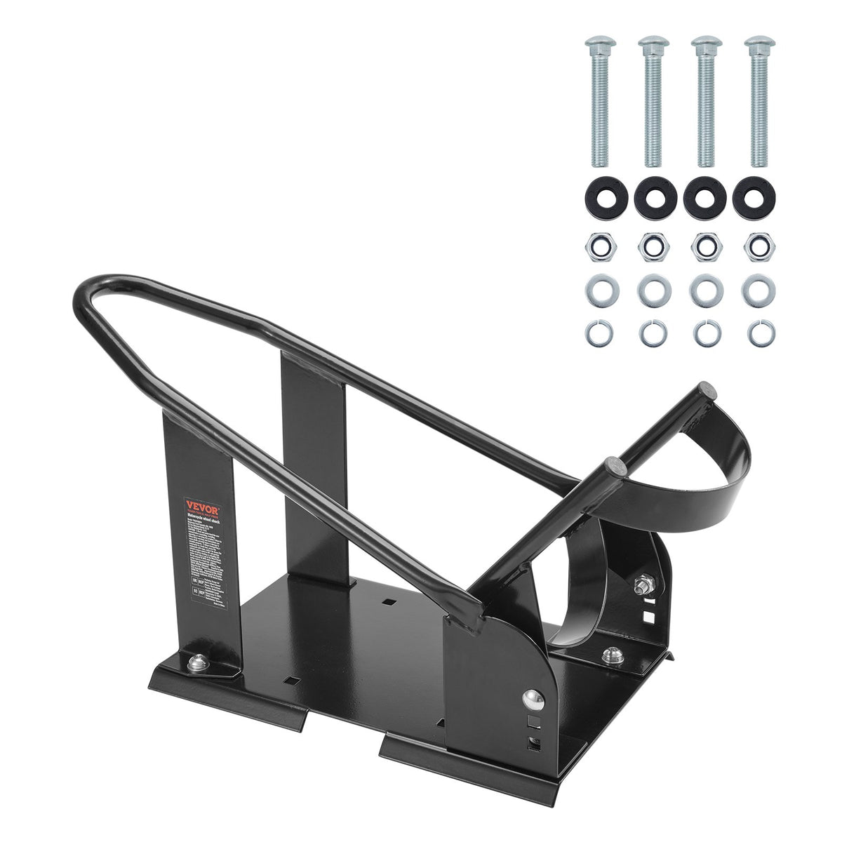Motorcycle Wheel Chock, 816.5 kg Capacity Wheel Cradle Holder, Heavy-duty Steel Motorcycle Front Wheel Stand V952-MTCLDKCSKDHS3J9BTV0