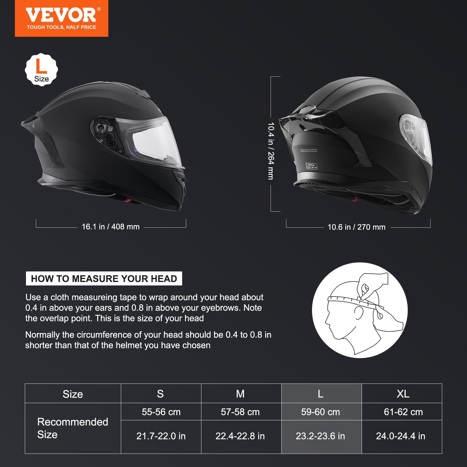 Full Face Motorcycle Helmet Motocross Helmet with Bluetooth Slot V952-MTCQKOZBLMHSAXLYJV0