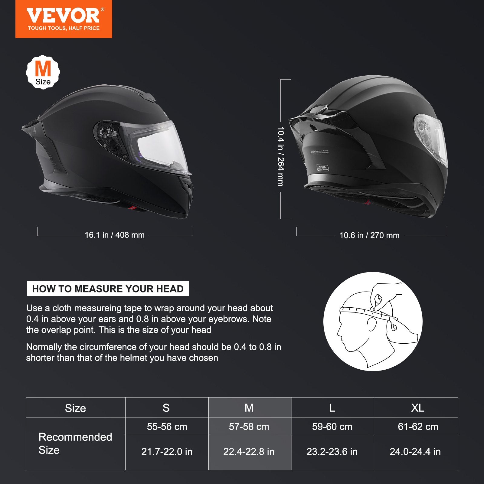 Full Face Motorcycle Helmet Motocross Helmet with Bluetooth Slot V952-MTCQKOZBMMHSW9UICV0