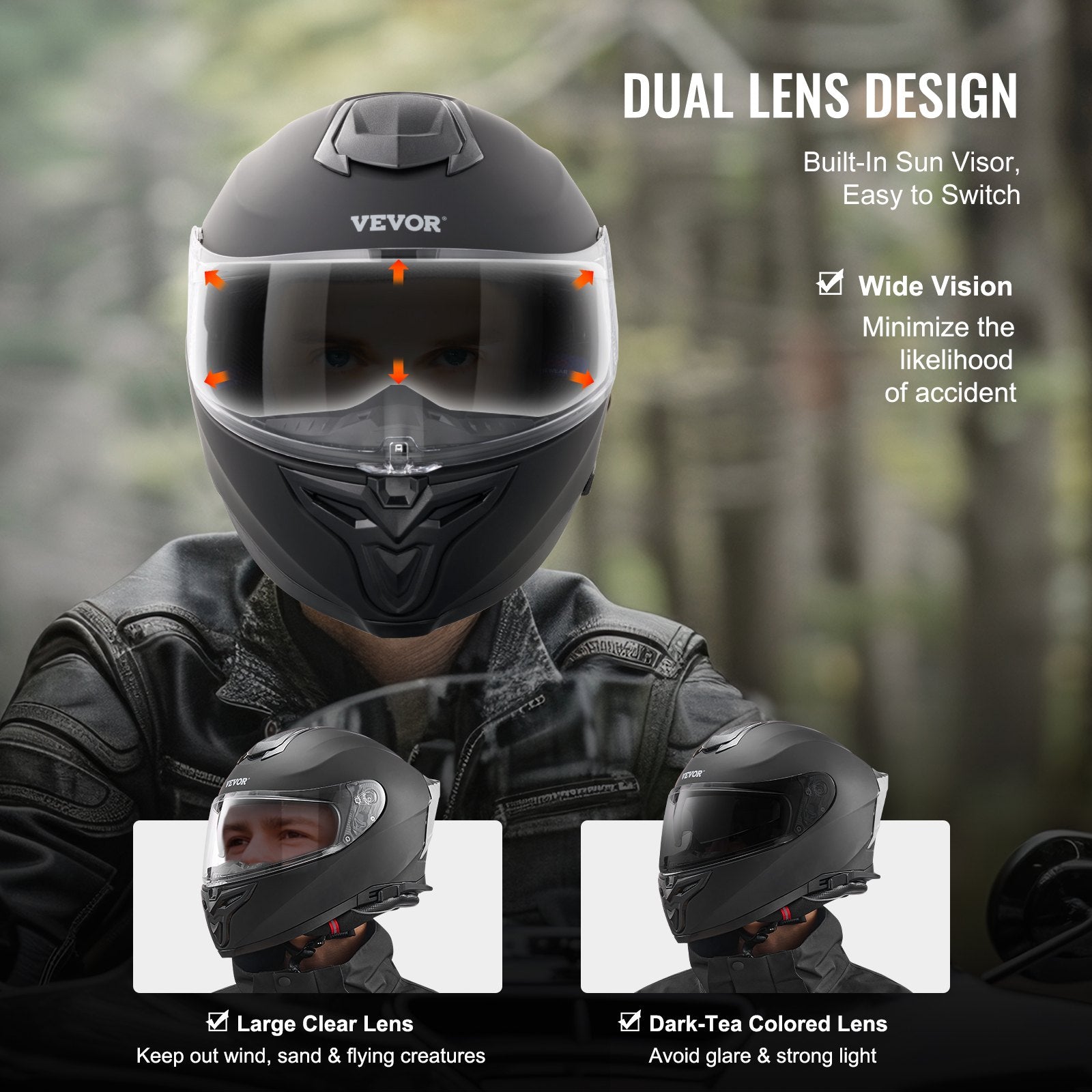 Full Face Motorcycle Helmet Motocross Helmet with Bluetooth Slot V952-MTCQKOZBMMHSW9UICV0
