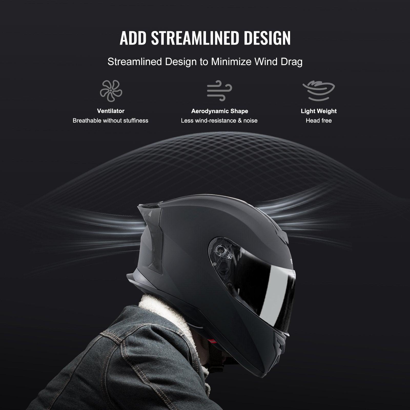 Full Face Motorcycle Helmet Motocross Helmet with Bluetooth Slot V952-MTCQKOZBSMHSVYL17V0
