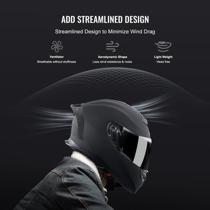 Full Face Motorcycle Helmet Motocross Helmet with Bluetooth Slot V952-MTCQKOZBSMHSVYL17V0