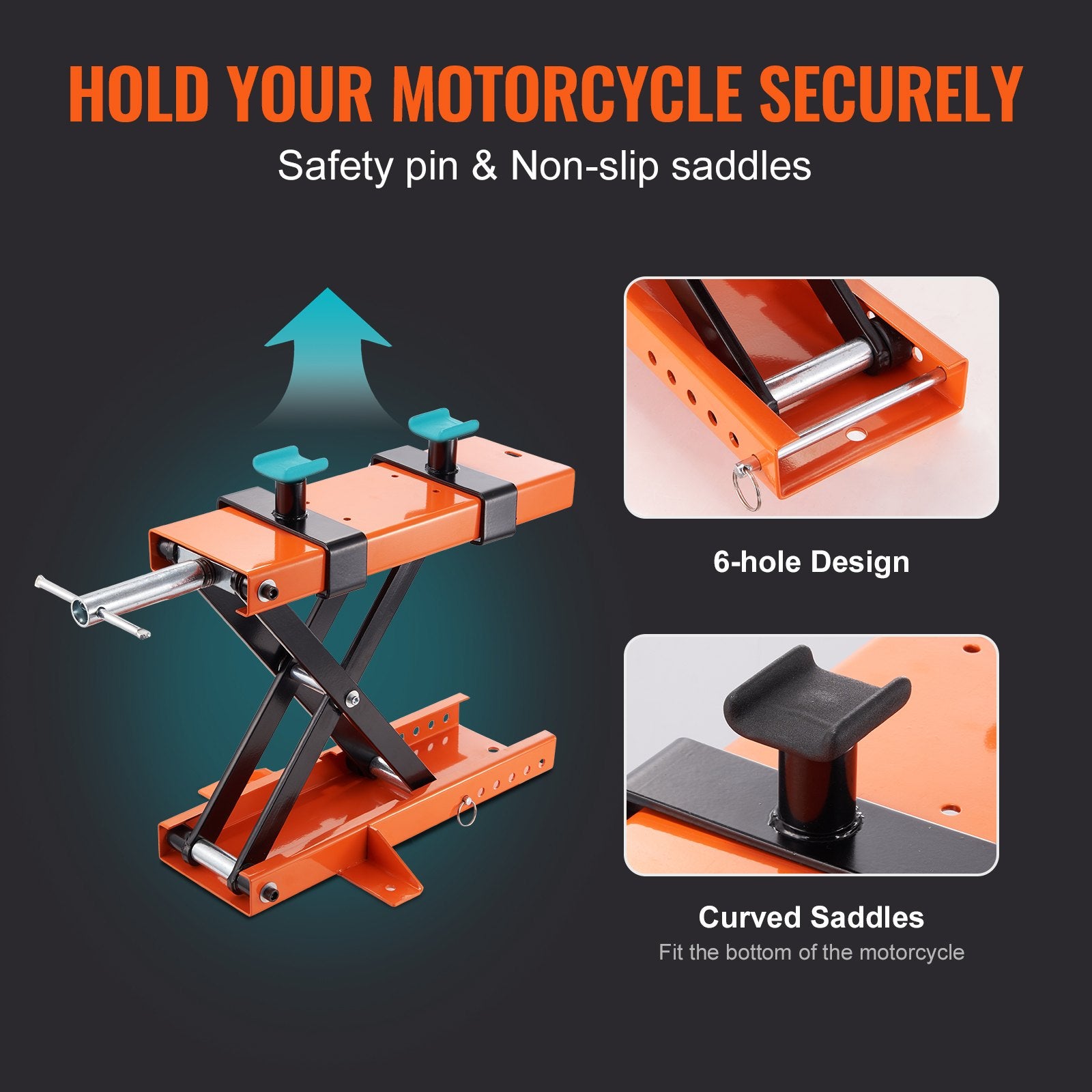 Motorcycle Lift Scissor Jack Stand 1100 Lb with Saddle ATV Lift Dirt Bike V952-MTCSJJCSB1100PWQ4V0