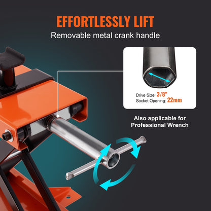 Motorcycle Lift Scissor Jack Stand 1100 Lb with Saddle ATV Lift Dirt Bike V952-MTCSJJCSB1100PWQ4V0