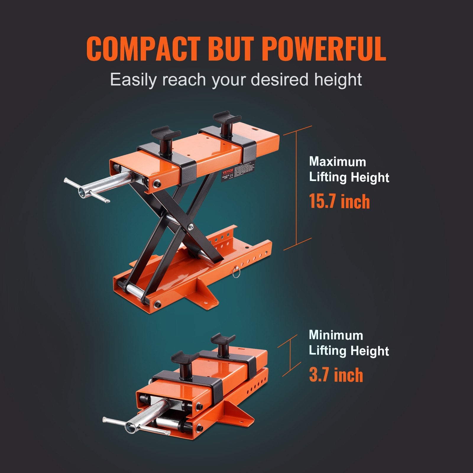 Motorcycle Lift Scissor Jack Stand 1100 Lb with Saddle ATV Lift Dirt Bike V952-MTCSJJCSB1100PWQ4V0