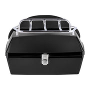 Motorcycle Top Case, Universal Durable PP Material Motorbike Tail Box with Reflective Panel, 48L Waterproof V952-MTCSLDXHS48LY0GRXV0